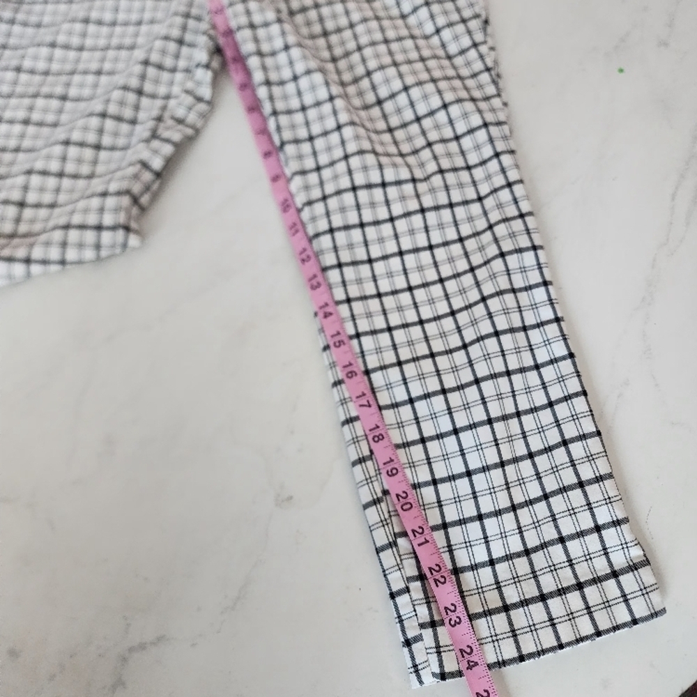 Counterparts White and Black Plaid Pants Petite Large - Picture 2 of 15